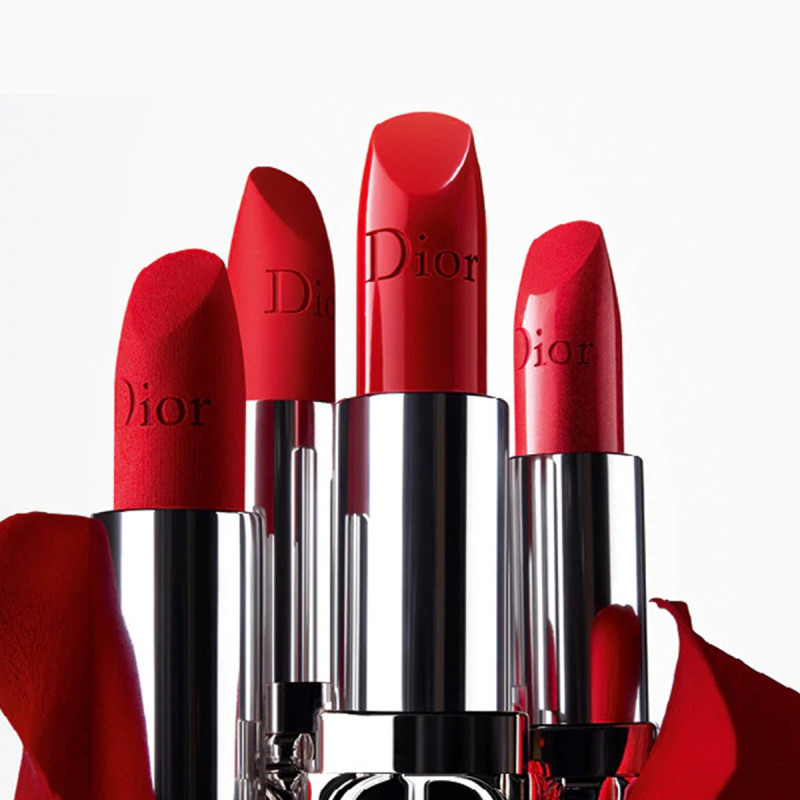 [礼盒礼袋]迪奥(Dior)烈艳蓝金唇膏口红#999 哑光 正红色 3.5g(传奇红唇 节日送女友)高清大图