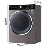 LG洗衣机 WD-GH451B7Y 家用10公斤大容量全自动滚筒洗衣机 DD变频电机 碳晶银