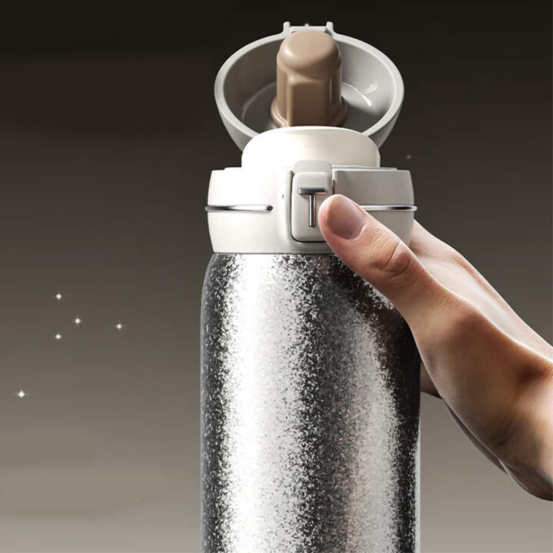 特美刻(TOMIC ) TW60209ti 纯钛弹跳盖保温杯 银色500ML(单位:个)