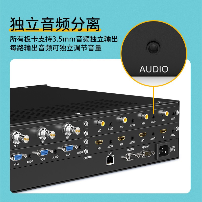 迈拓维矩MT-HC0808 高清混合矩阵8进8出无缝切换器HDMI vga dvi接口插卡组合式高清大图