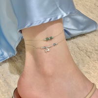 为晚纯银水晶夏天脚链女2025新款潮简约足链轻奢小众精致不掉色