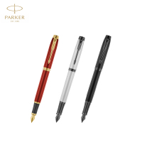 派克PARKER 钢笔 IM理性之黑墨水笔+神兽墨水礼盒 学生商务办公文具用品可吸墨替换墨囊书写0.5mm金属不锈钢笔尖