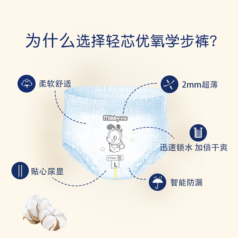 巴布豆米蓓轻芯优氧拉拉裤旅行装L码