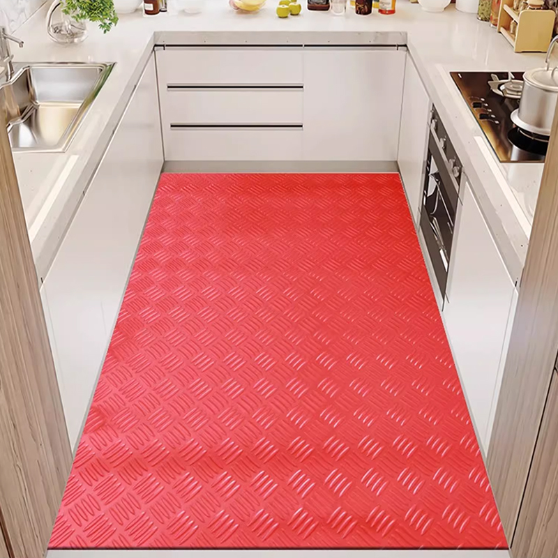 臻远 ZY-DT045橡胶防滑阻燃地垫车间仓库地板垫走廊地毯 红色2米宽1米长高清大图