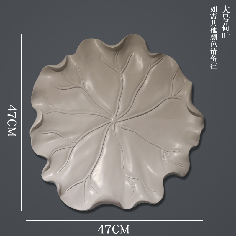 新中式立体荷花鱼壁饰客厅沙发背景墙装饰品餐厅墙上挂件家居墙饰 三维工匠 大号荷叶高清大图
