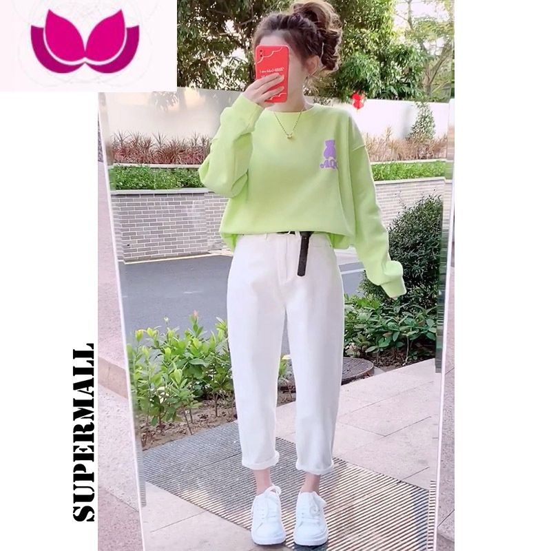 七斓春季小个子网红奶系穿搭一整套搭配上衣裤子长裤时尚套装女套高清大图