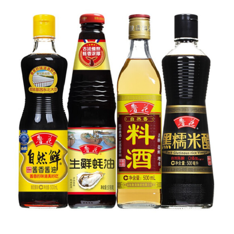 鲁花 调味品 酱油 醋 料酒 蚝油 香油 四喜来财