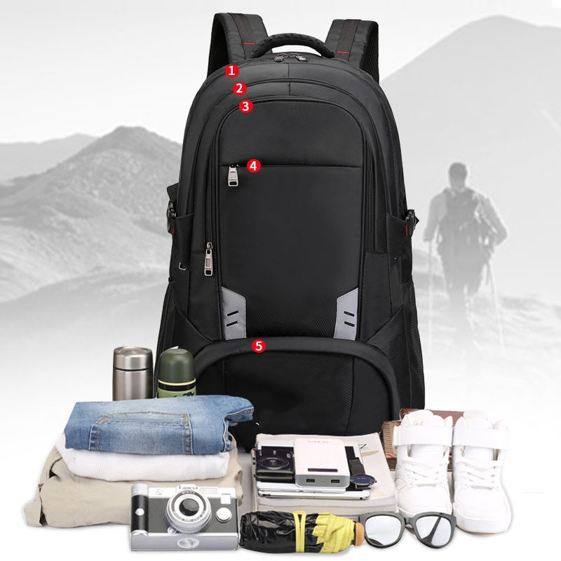 迈高登背包男大容量双肩包户外登山包出差行李包女士运动书包超大包