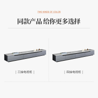 欧梵森 岩板茶几电视柜组合小户型客厅家具轻奢意式风岩板现代简约套装北欧大小户型极简百搭储物柜