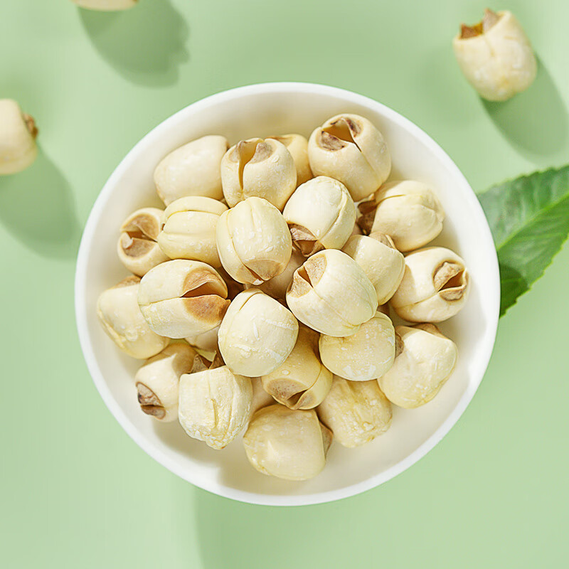 绿帝莲子粒大饱满自然莲香粉糯爽口大小均匀通心通透久煮不散230g高清大图