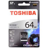 东芝(TOSHIBA)64GB R95M/S-W75M/S SDHC Class10 UHS-I U3 存储卡
