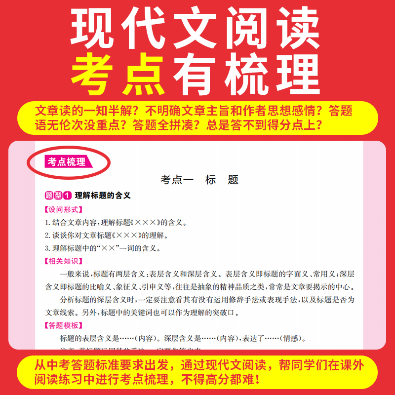 [初中通用]必背古诗文练字帖 九年级/初中三年级 [正版]2024初中语文阅读组合训练五合一七八九年级中考现代文阅读技能高清大图