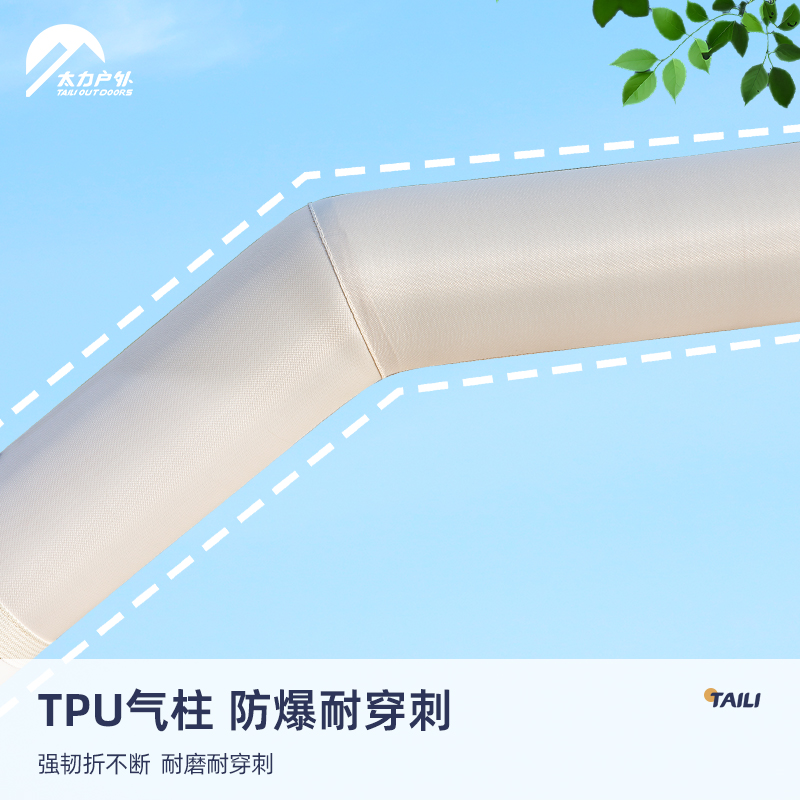 太力卡其色3-4人加厚自动充气帐【配充电电泵】高清大图