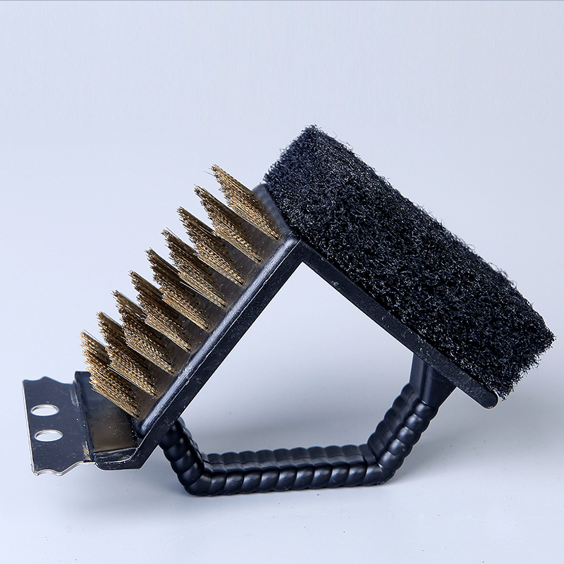 塔夫曼多功能铁刷子烧烤清洁刷烤架烤网碳网清洗除锈刷户外烧烤工具