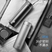 富光茶马仕保温杯男女士316不锈钢茶水分离杯大容量商务车载办公室杯 [睿智黑]-礼盒包装 418ml