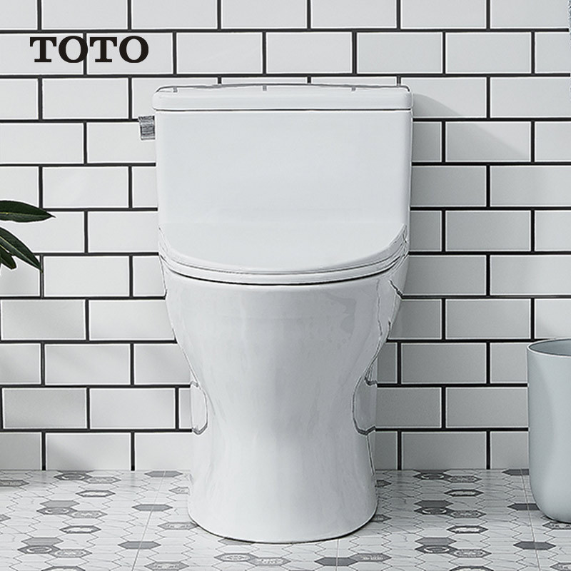 TOTO卫浴 超漩式冲水马桶 智洁釉面连体3.8L节水坐便器CW188REB