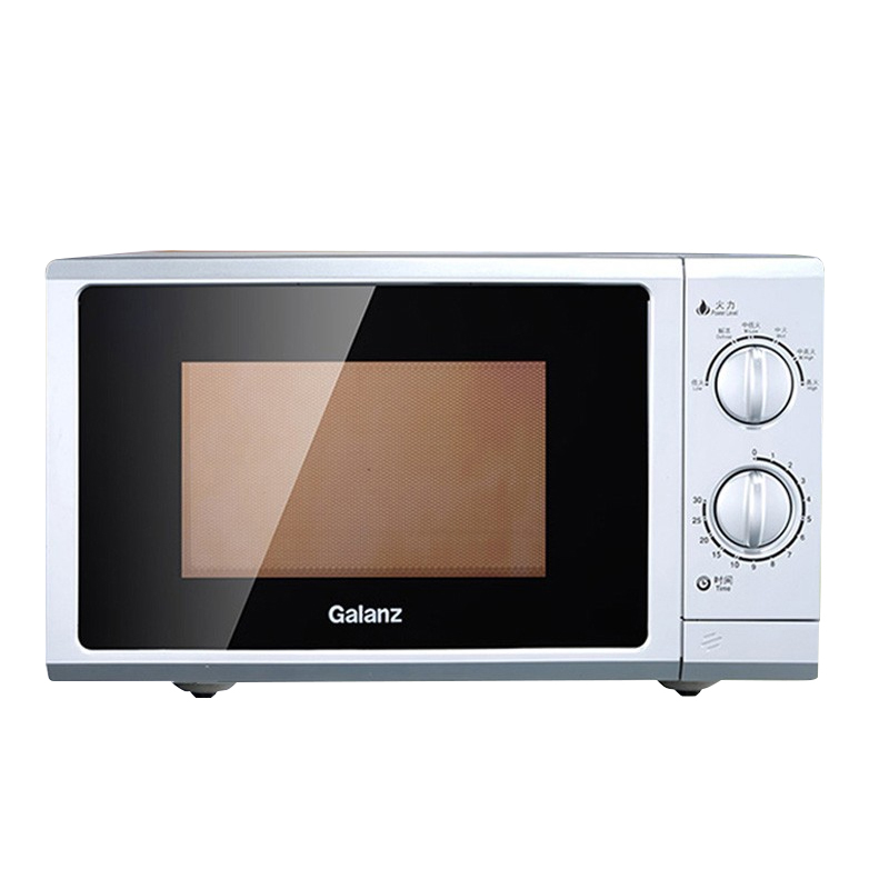 格兰仕微波炉家用便捷机械式旋转按钮平板加热23升大容量银色23l