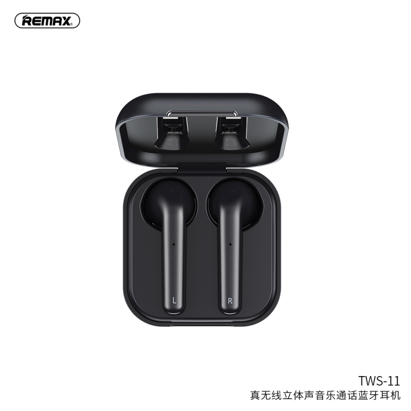remax睿量TWS-11真无线通话蓝牙耳机高音质5.0苹果华为vivo小米超长待机通用立体音入耳式降噪麦克风-黑色