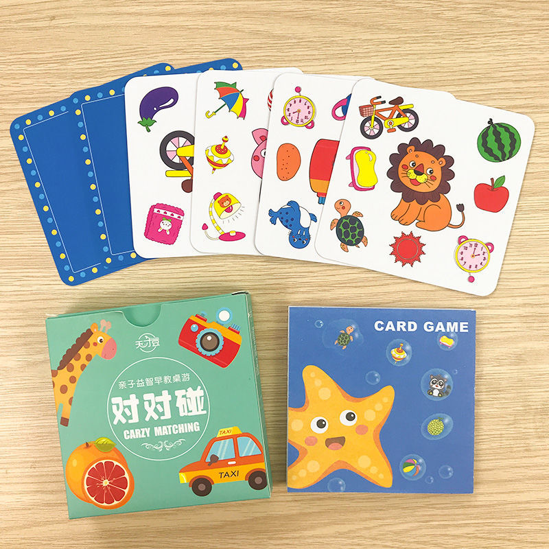 动物疯狂对对对碰卡片配对趣味桌游儿童益智思维训练玩具专注互动