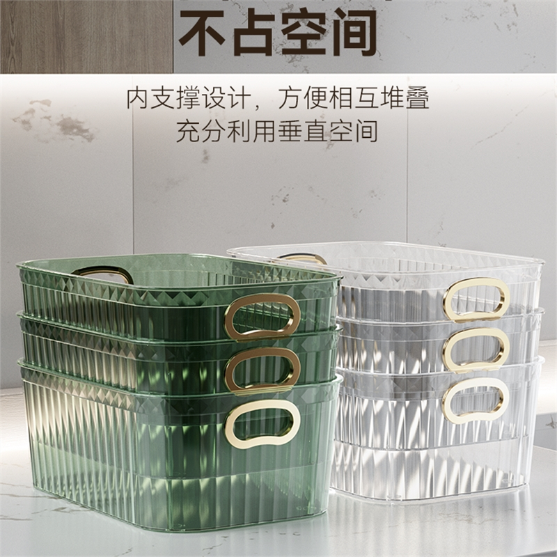半只橙子轻奢桌面收纳盒化妆品储物整理盒梳妆台面膜护肤品杂物零食口红筐