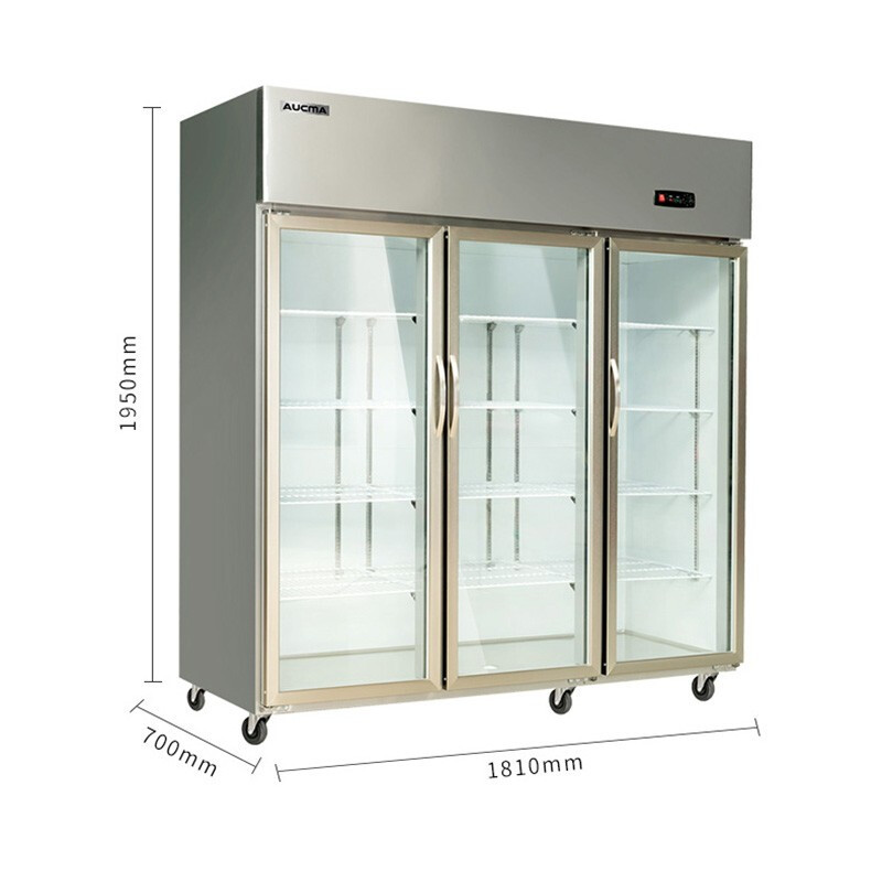 澳柯玛(aucma) 展示柜vc-1300d 1357升商用双门冷藏展示柜两门大型