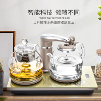 新功F103电热水壶喷淋式蒸汽煮茶煮水壶双炉玻璃全自动智能恒温电水壶