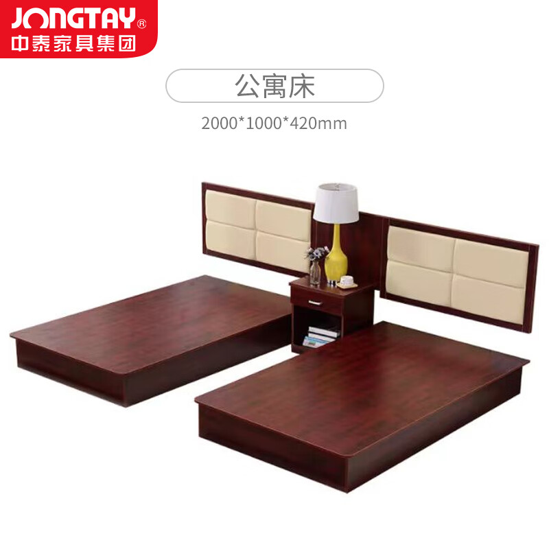 中泰(jongtay)板木床现代简约公寓宿舍1米单人床 J-JBDZ05高清大图