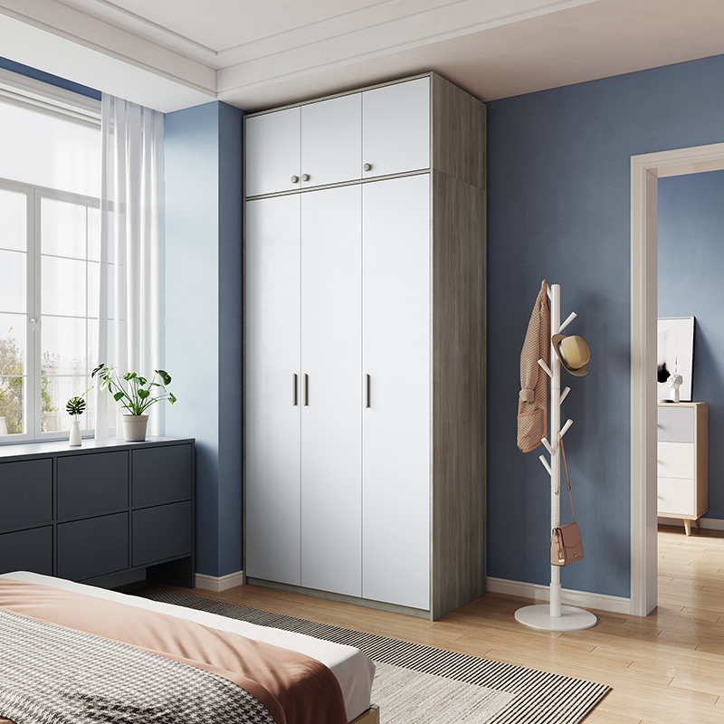 全友家居衣柜现代北欧卧室家用多分区环保材质灵活组合衣柜高清大图