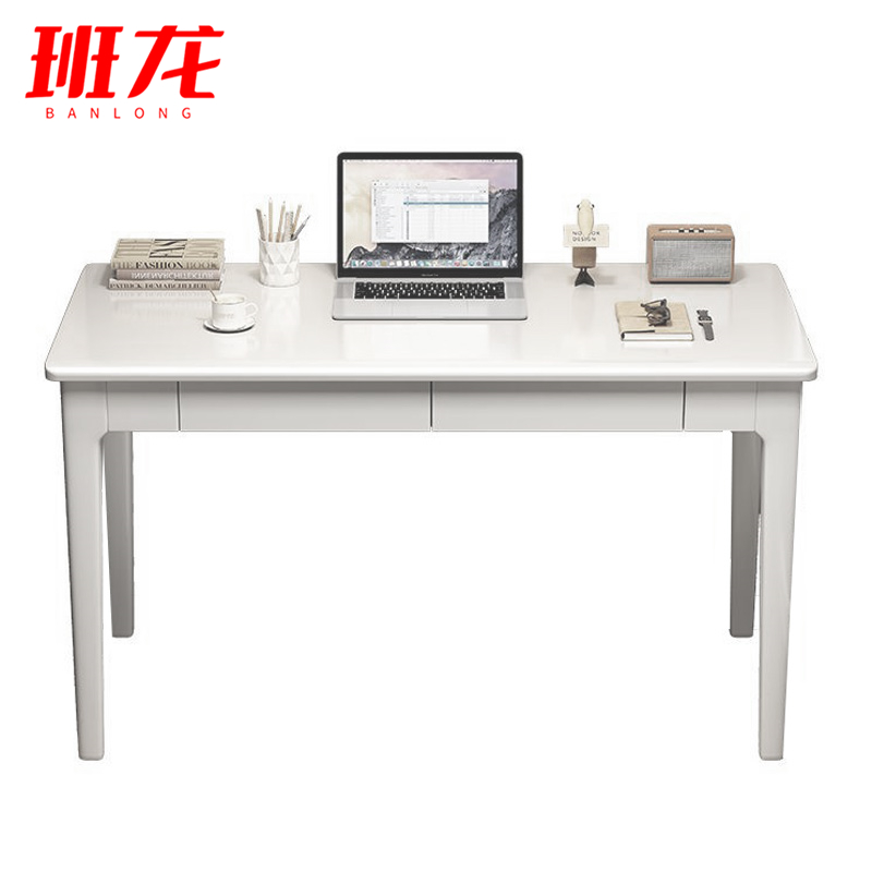 班龙木质书桌140*55cm白色张