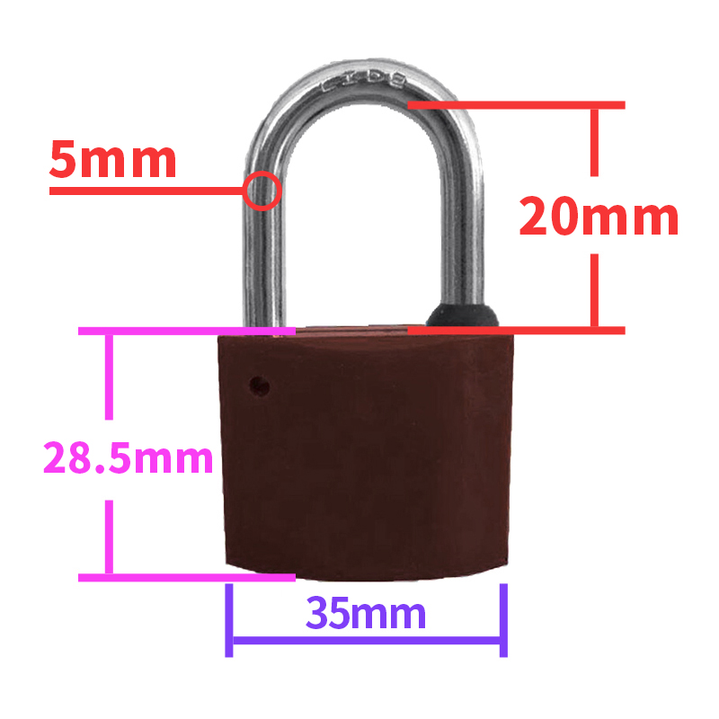 苏识 35mm 咖啡色 梅花塑钢锁 1.00 个/把 (计价单位:把) 咖啡色高清大图