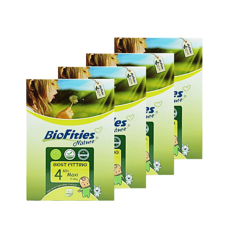 [苏宁自营]爱婴舒坦BioFities婴儿纸尿裤 4号L号(9kg-18kg)*4包美国原装