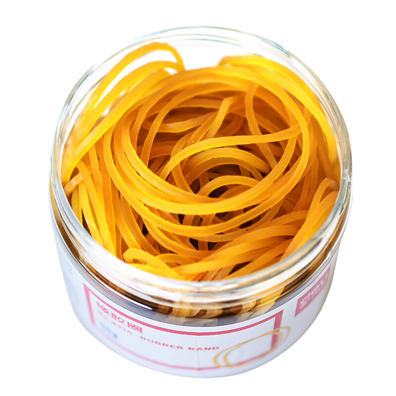 得力(deli)3214橡胶圈乳胶圈皮筋财务用品橡皮筋办公用品文具 50g/筒 10筒装