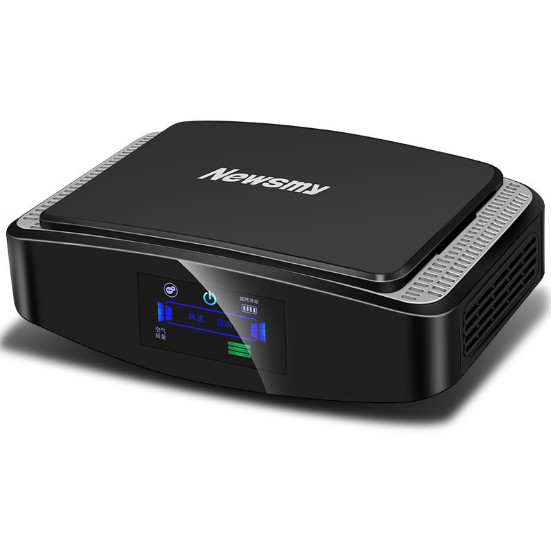 [苏宁自营]纽曼(Newsmy) 车载空气净化器 AC10豪华版 负离子 除甲醛异味雾霾PM2.5 显示屏 车载净化器