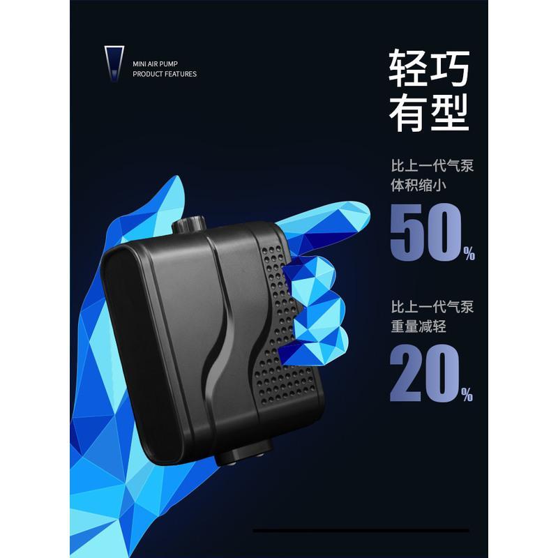 鱼缸充氧泵养鱼家用静音增氧机器水族箱迷你小型鱼塘加氧气泵双孔 小恶魔2W单孔+赠1米气管+气泡石(小型鱼缸0.4米水深)