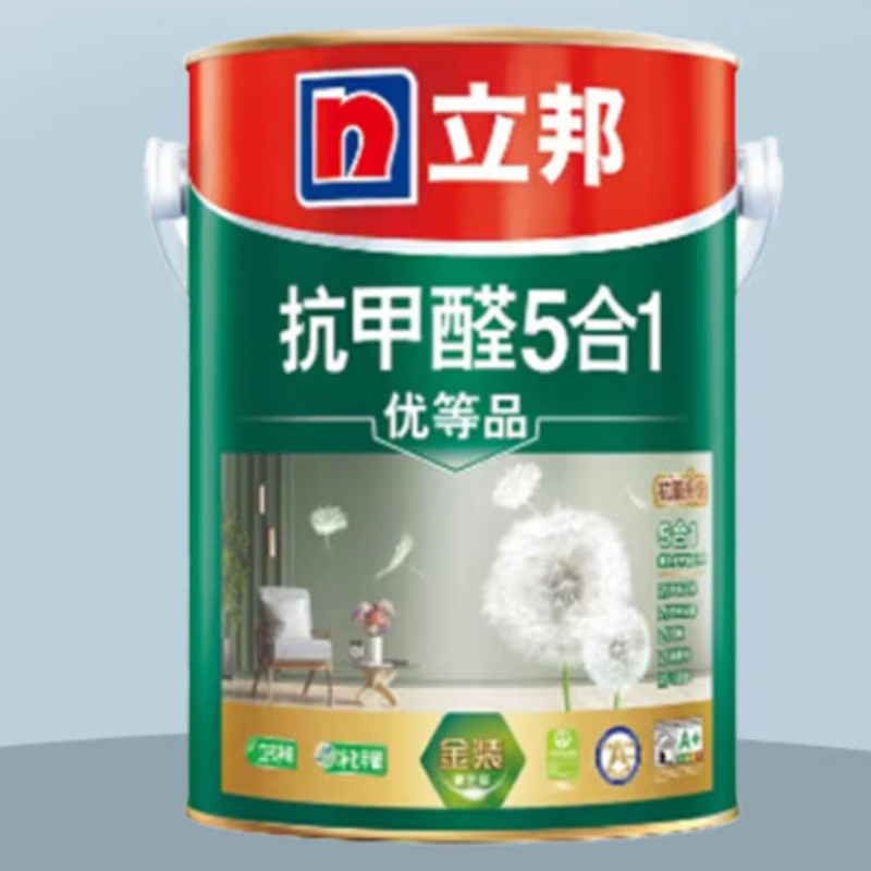立邦(NipponPaint)抗甲醛净味五合一乳胶漆 环保墙面漆油漆内墙漆 18L/桶(单位:桶)