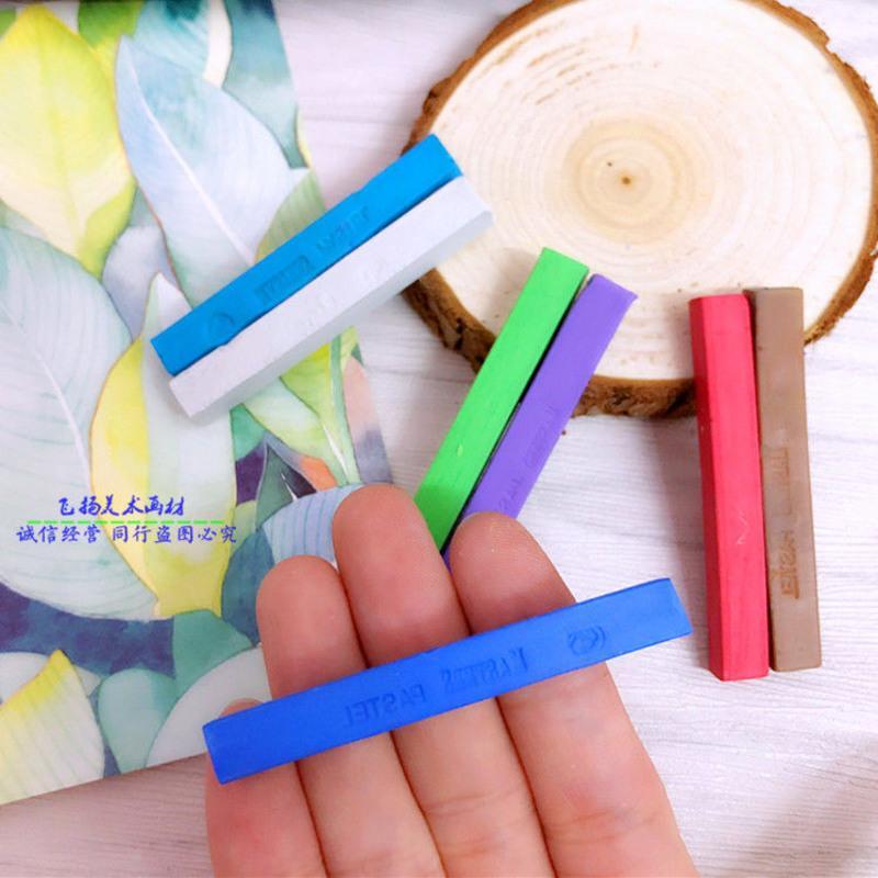 12色赠橡皮马利色粉笔色粉棒粉彩笔粉画棒蜡笔24色36色48色12色染发色