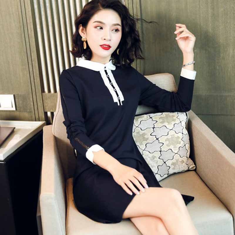 女装2018新款潮韩版欧货端庄大气欧美时尚回衣服品牌清仓连衣裙
