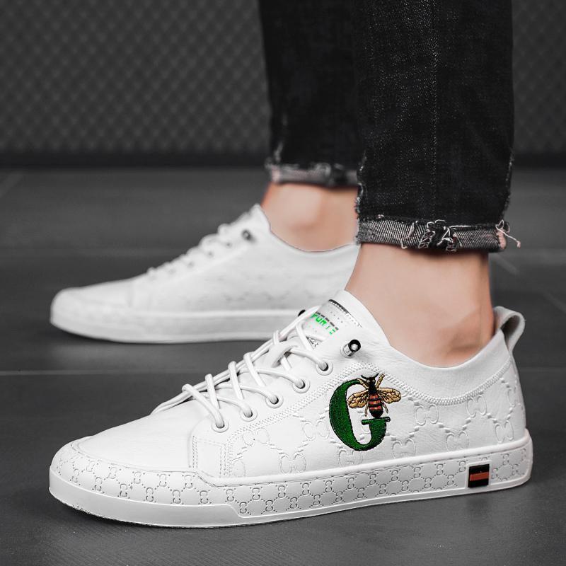 品牌百丽牧貂板鞋男鞋春季韩版时尚潮流休闲鞋男青少年单鞋欧洲站平底