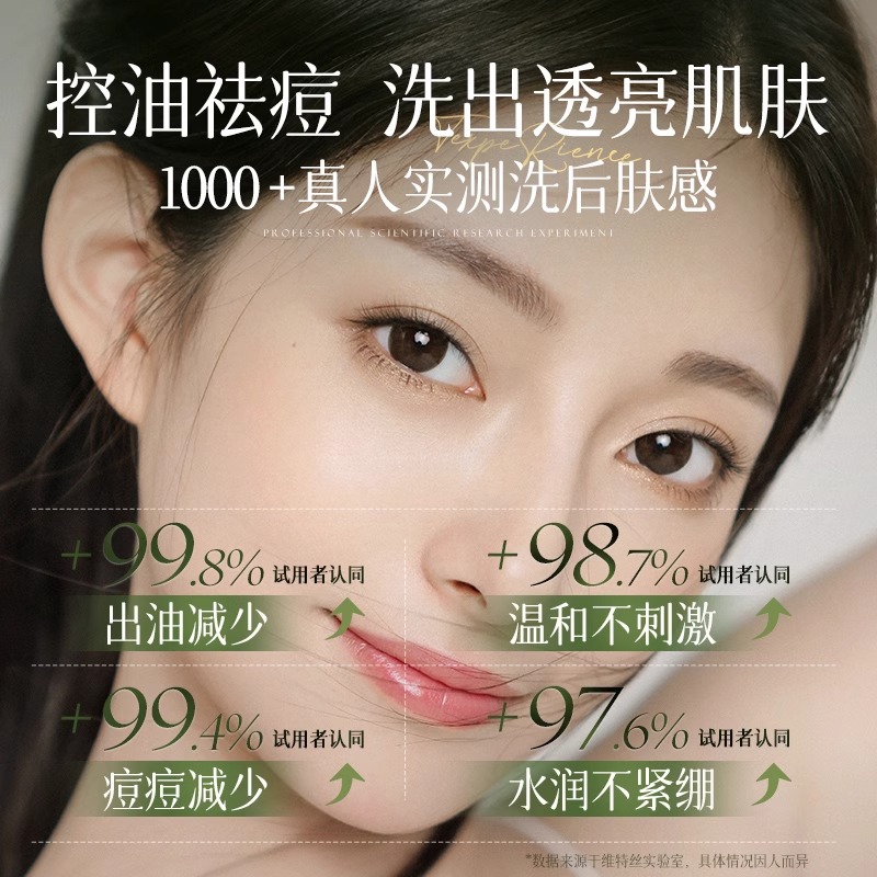 维特丝 祛痘控油舒颜洁面乳 500ml高清大图
