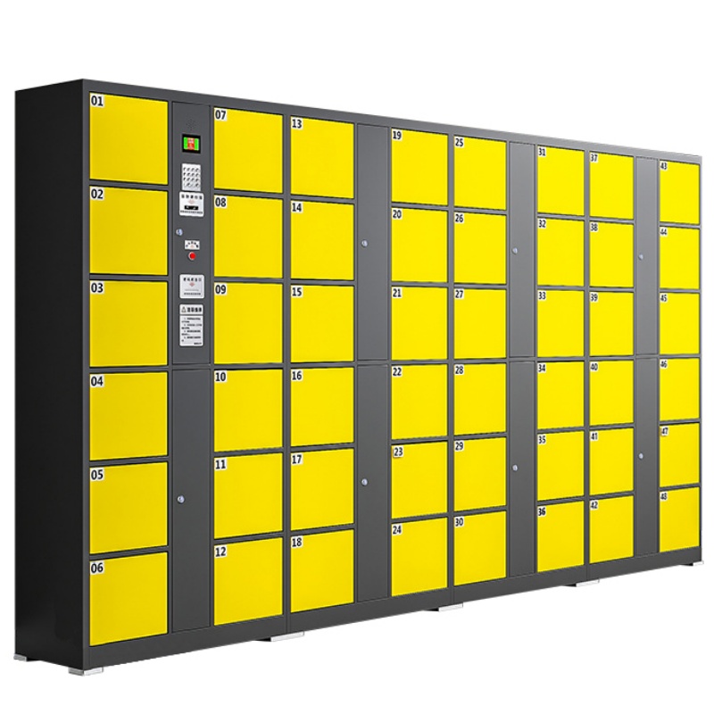 攸形红外条码存包柜48门3400*460*1800mm台