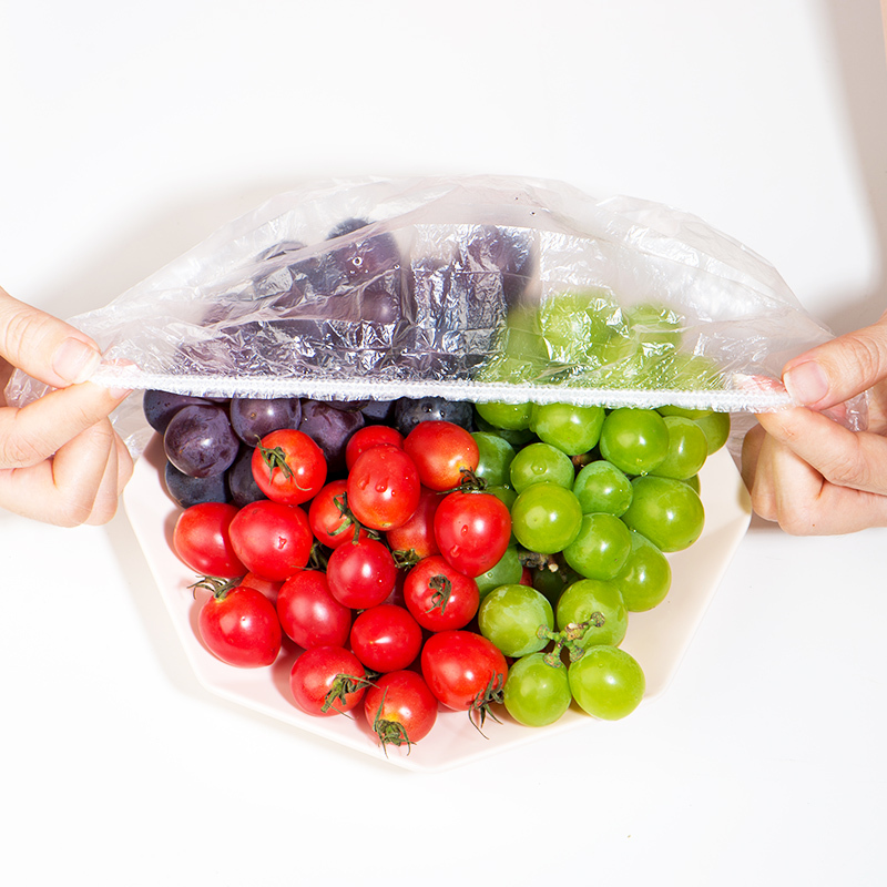 诚一日用保鲜膜罩套浴帽式松紧口家用食品袋蔬菜水果冰箱pe保鲜袋