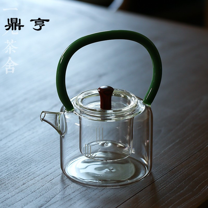 鼎亨 手工耐热玻璃养生煮茶壶 煮茶器 烧水壶 茶壶 功夫茶具 家用