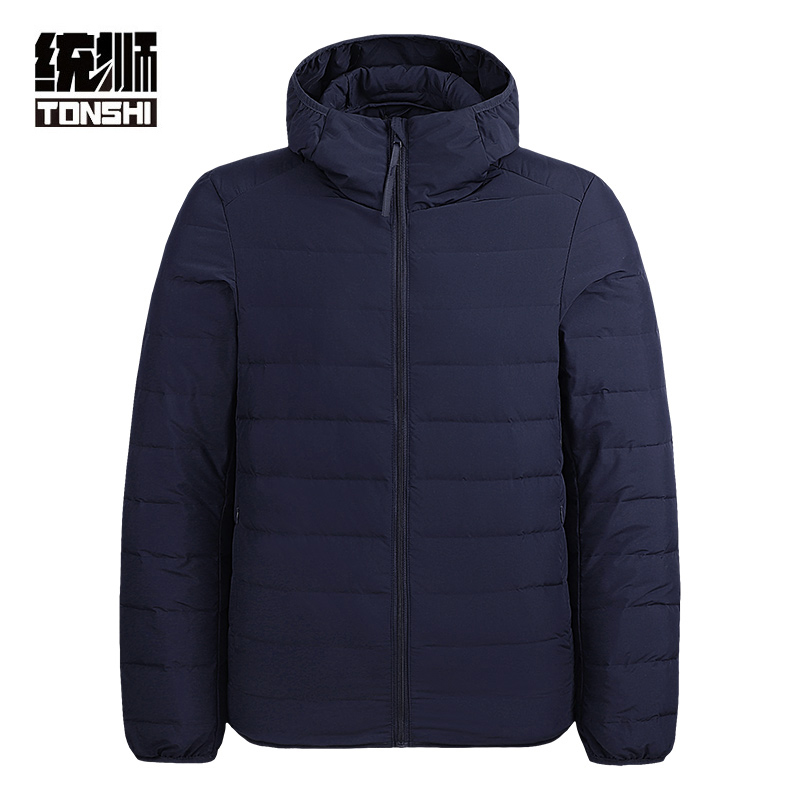 统狮连帽羽绒服 430-3 件 藏青色 3XL