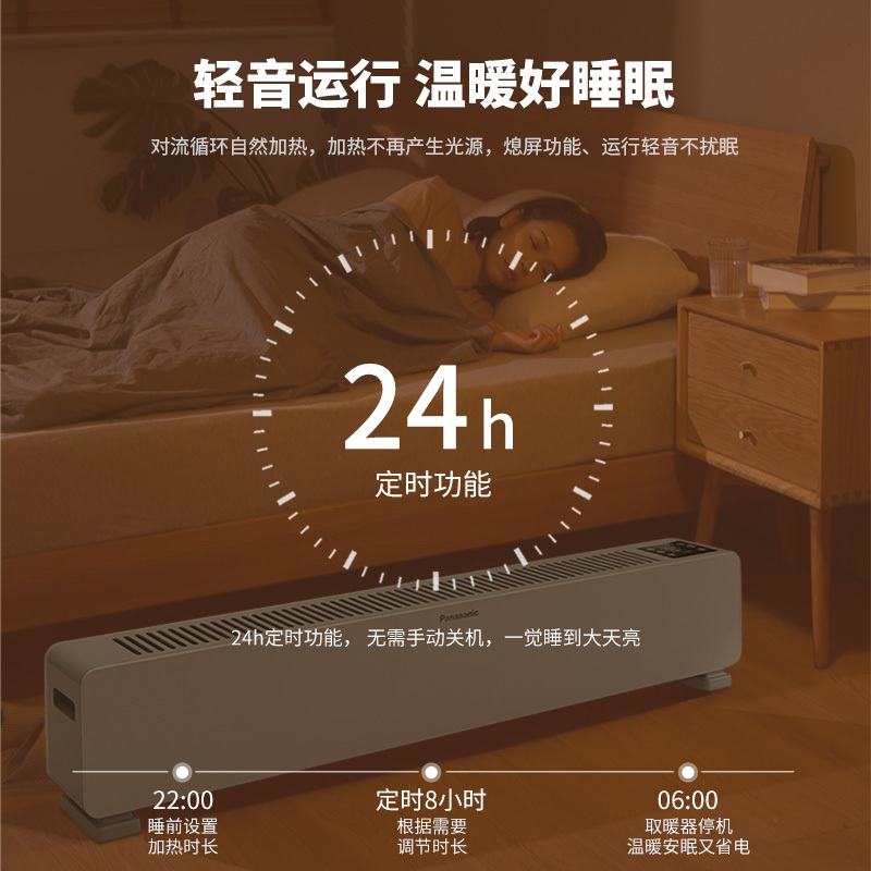 松下(Panasonic) 踢脚线取暖器DS-A2218CW 白色