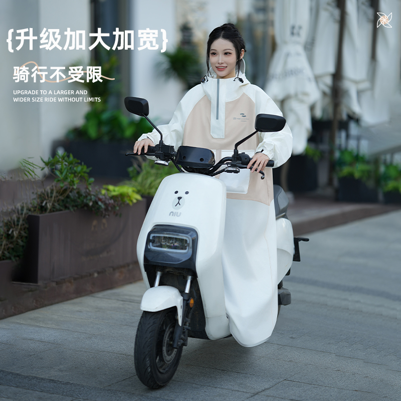 正雨雨衣电动车女款长款全身防暴雨男成人骑行人车分离电瓶车雨披9063高清大图