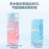 统帅(Leader)海尔出品电热水器60升 2200W安全速热 家用储水式电热水器 安全防电墙LEC6001-Y2S