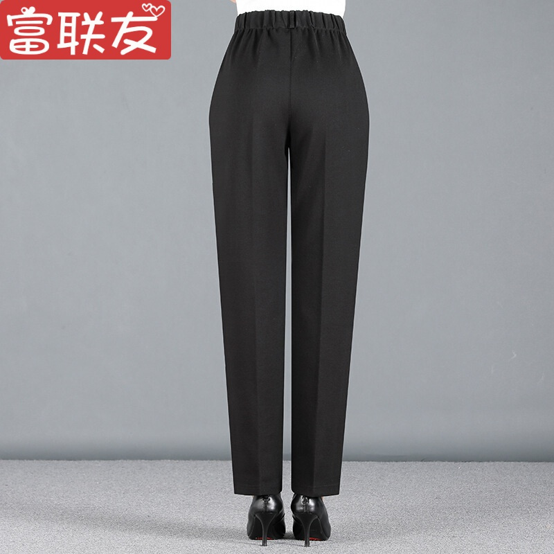 迪鲁奥(DILUAO)妈妈裤子春秋中老年女裤高腰大码长裤外穿常规中年秋装老年人裤女