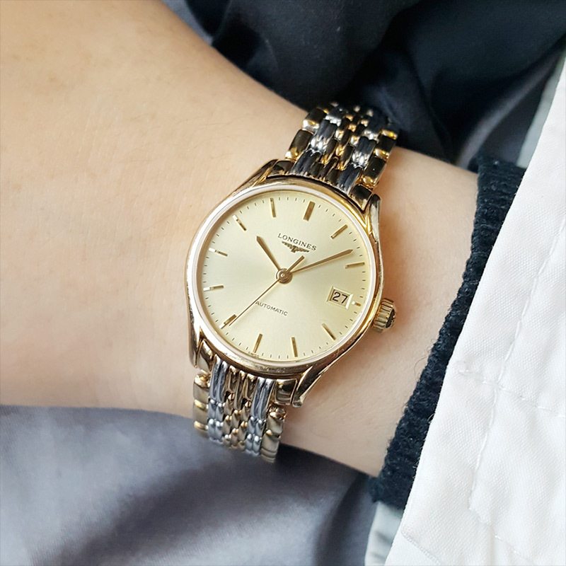 [二手]正品 浪琴 LONGINES 律雅 自动机械 25MM女表 约16CM 9成新
