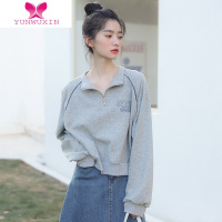 YUNWUXIN卫衣早秋季2022新款春女装ins潮长袖上衣别致小众初秋小个子短款