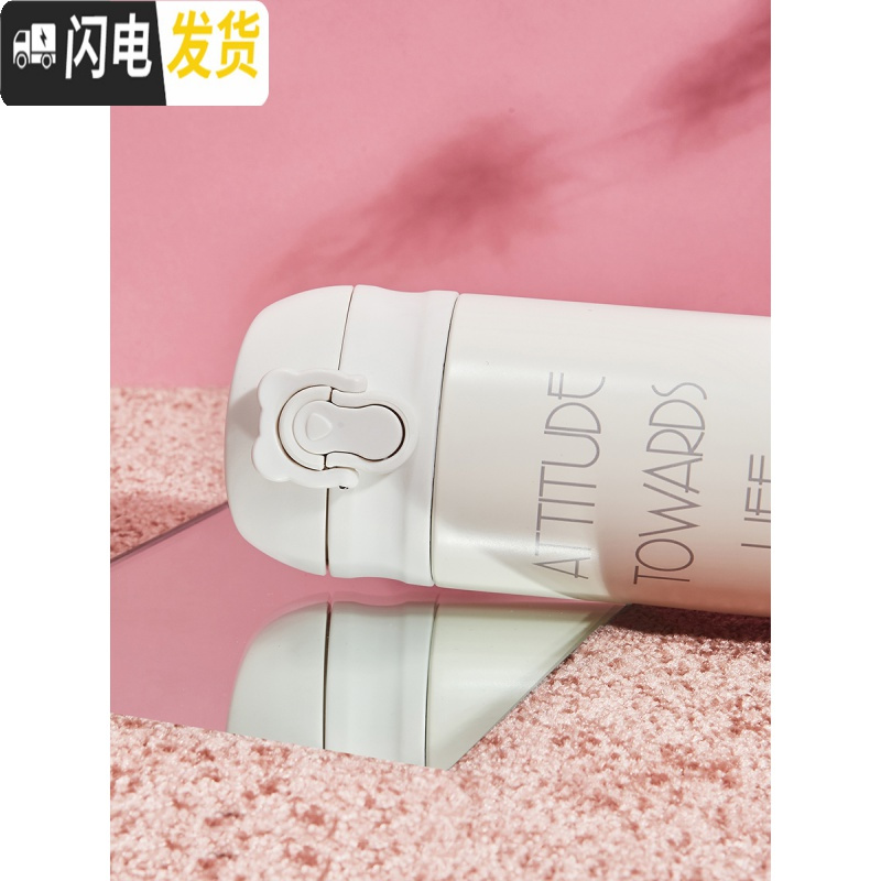 三维工匠韩国保温杯男女不锈钢直身杯京剧中国风脸谱情侣水杯子 脸谱-白色